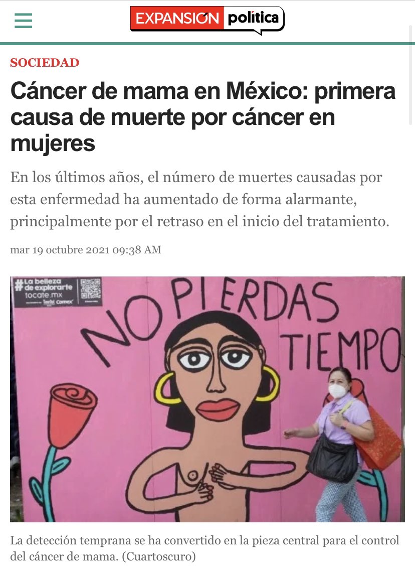 CarlosLeal's tweet photo. Más de 7mil mujeres murieron en el 2020 por cancer de mama y NO hay medicamentos ni servicios.

Pero qué tal el Aborto? Sin ser problema de salud pública recibe todo el apoyo y recursos del Estado. 🤦🏻‍♂️

Esa es la lógica de la izquierda progre que nos gobierna en México. https://t.co/9LvvAWODJU