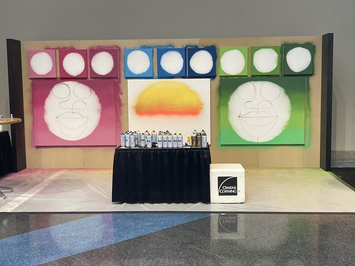 OCF_Composites's tweet photo. We are pumped to continue our tradition of live art experiences this year in collaboration with The Smile Brand founder and artist Phillip Simpson. As we bring joy and color to Dallas (TX), check out more about Phill’s art, and exclusive behind the scenes: https://t.co/qFxVZD5TIB https://t.co/HQHSgm3LrY