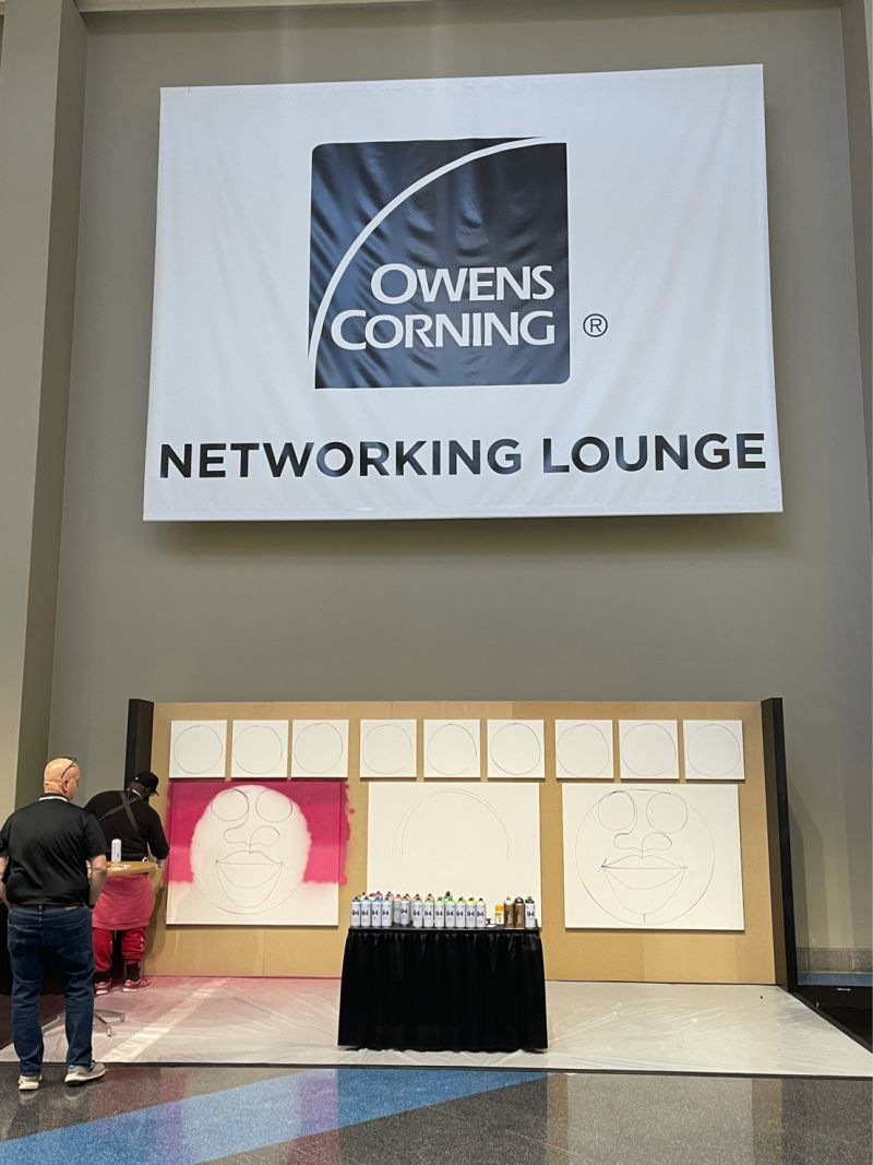 OCF_Composites's tweet photo. We are pumped to continue our tradition of live art experiences this year in collaboration with The Smile Brand founder and artist Phillip Simpson. As we bring joy and color to Dallas (TX), check out more about Phill’s art, and exclusive behind the scenes: https://t.co/qFxVZD5TIB https://t.co/HQHSgm3LrY