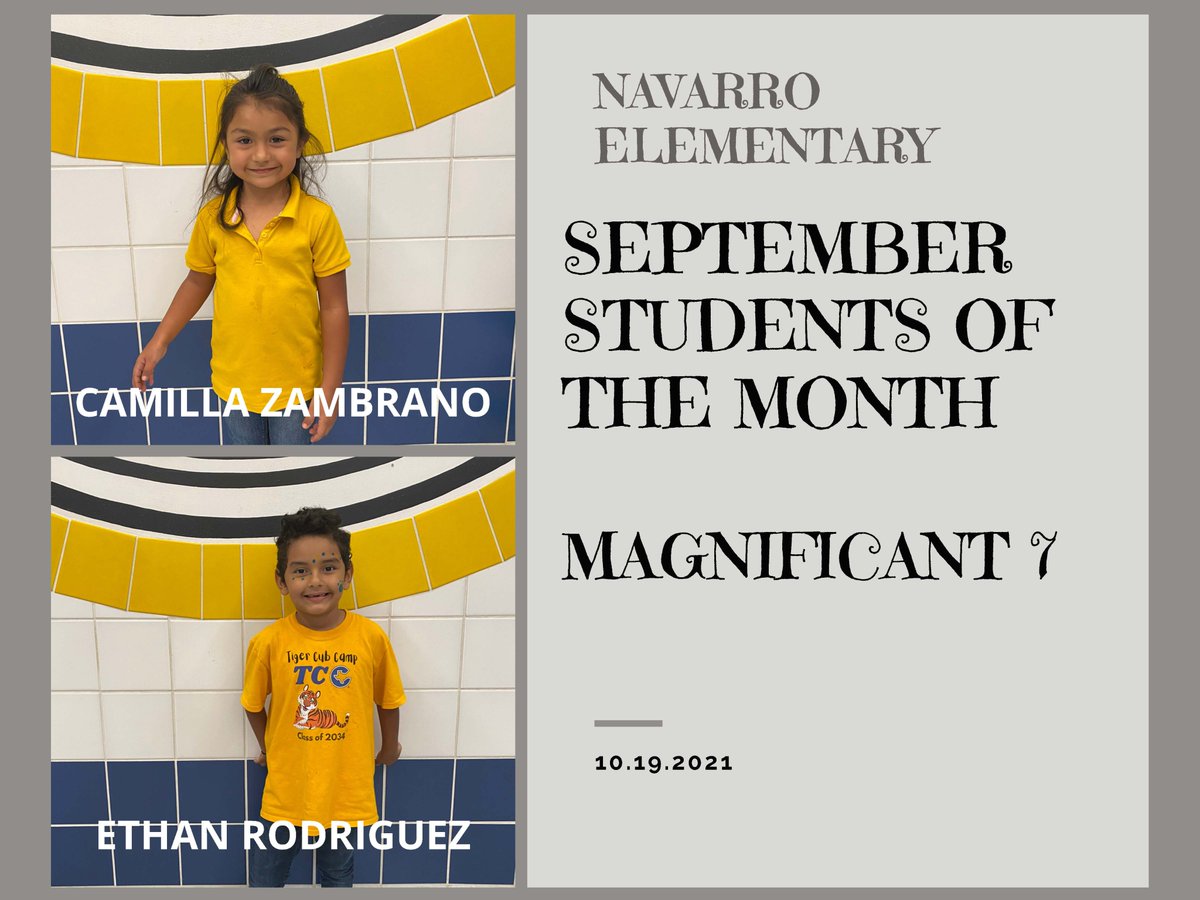 NavarroCISD's tweet photo. Congratulations our Navarro Elementary Students of the Month!! Navarro Elementary students of the month are designed to recognize excellence in student achievement and academics! 🎉🎉🎉 #passion #grit #perseverance https://t.co/gJL3WcGAqZ
