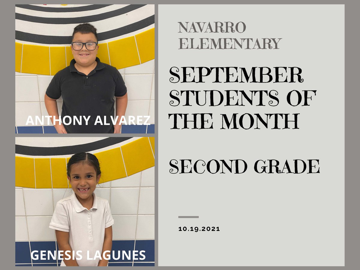 NavarroCISD's tweet photo. Congratulations our Navarro Elementary Students of the Month!! Navarro Elementary students of the month are designed to recognize excellence in student achievement and academics! 🎉🎉🎉 #passion #grit #perseverance https://t.co/gJL3WcGAqZ