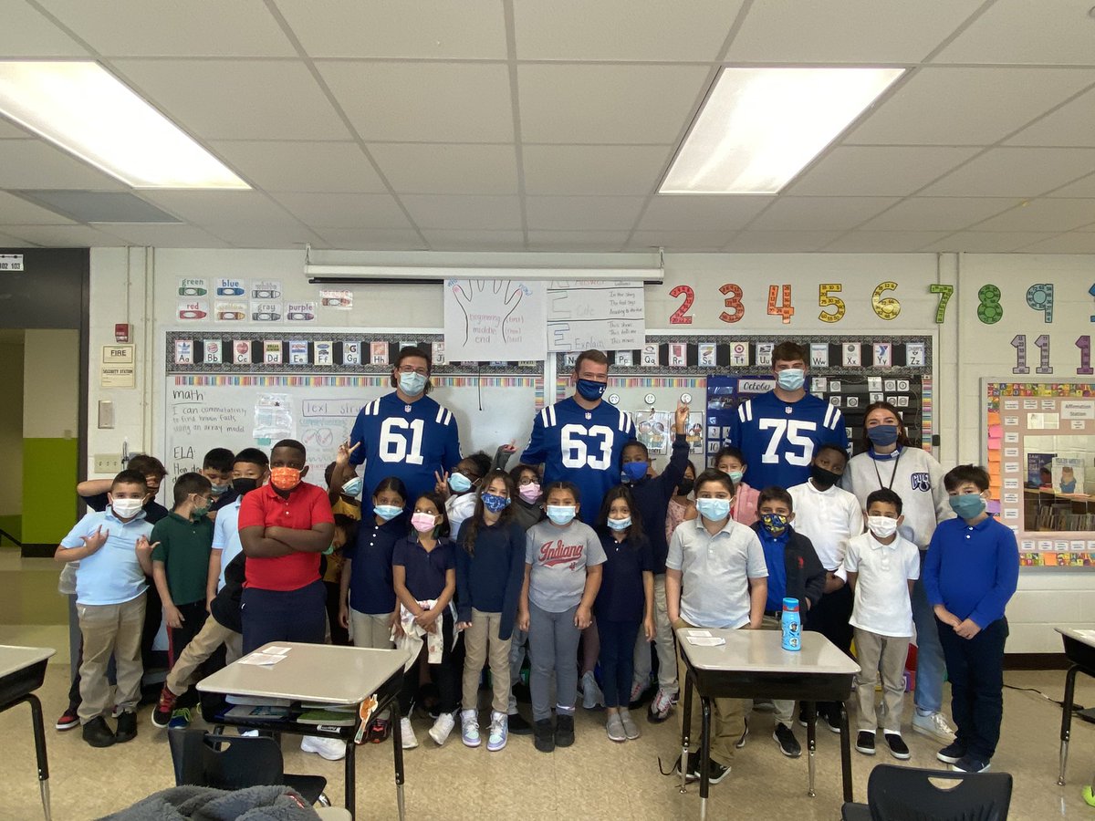 Stopped by Lew Wallace School 107 today to distribute winter coats and visit with students alongside <a href="/doylejack84/">Jack Doyle</a> and teammates!