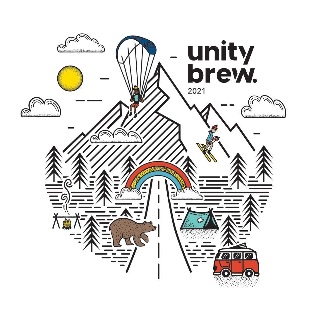 evanshuntgroup's tweet photo. It's our 3rd year designing the can and we're "stuck" on our sticker book-inspired design (blame copywriter @ColinMunch for that one) and new #UnityBrew logo.

This extra-special brew celebrates everyone in ASBA's bustling community, from the maltsters to the retailers and bars. https://t.co/uYs4dzARfP