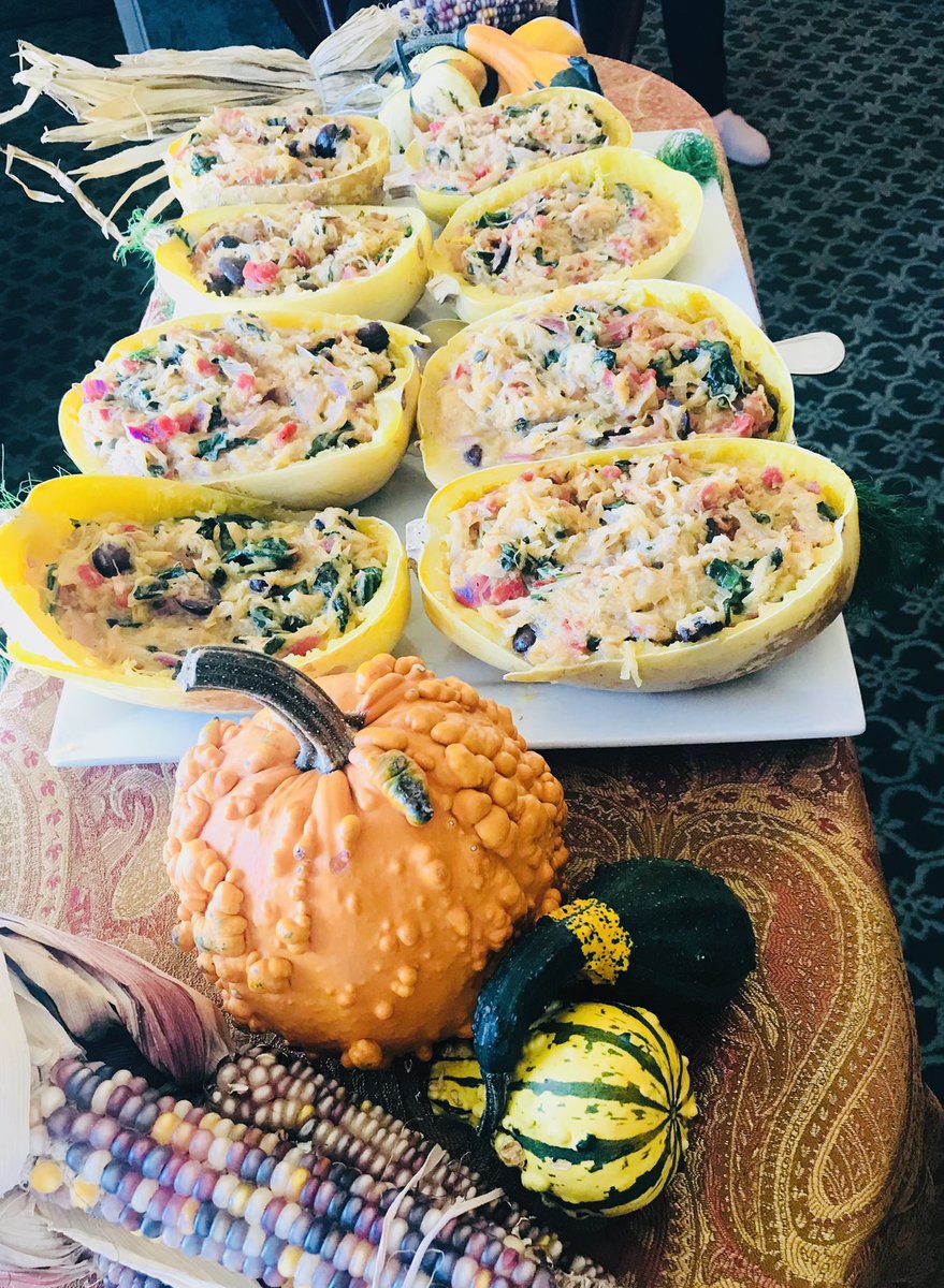 Dpatrevito's tweet photo. Great Stuff from our #1 campus today, The Maples @WCrossing Chef Mike is having “squash fest” this week! Butternut Squash Pancakes, Roasted Spaghetti squash and Pumpkin Squash Bisque featured so far! @nolafoodguy @LeighAnnBarney @WMBHoosier @JustinAugust8 @rhondasimmonds https://t.co/e4dX2ZYjNP