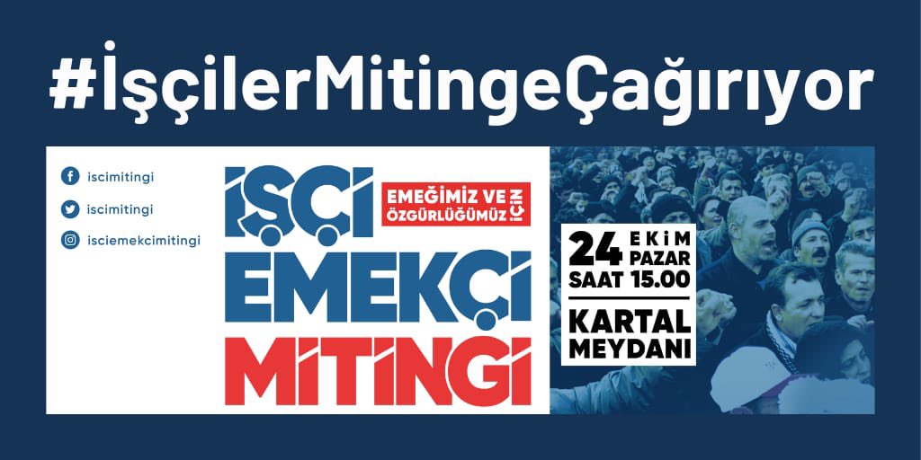 genciscidernegi's tweet photo. Yaşadığımız hak gasplarına, ödeyemediğimiz için biriken borçlara, patronların baskılarına, sömürülerine karşı 24 Ekim’de Kartal’dayız! 

#İşçilerMitingeÇağırıyor https://t.co/rqlqzcnbm1