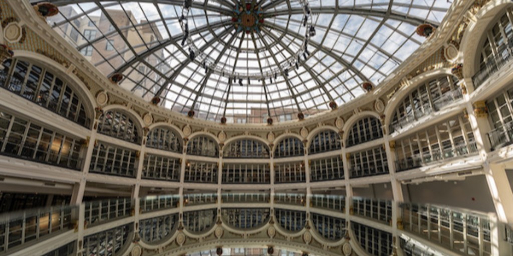 McCormackBaron's tweet photo. Celebrating the grand opening of Dayton Arcade today! “The @arcadedayton ensures a piece of history will be preserved for new generations who will live affordably, while supporting the vibrancy &amp; economic development of @cityofdayton” Catherine Cawthon, Pres. of @OCCHstrong. https://t.co/BxI1uvcImM