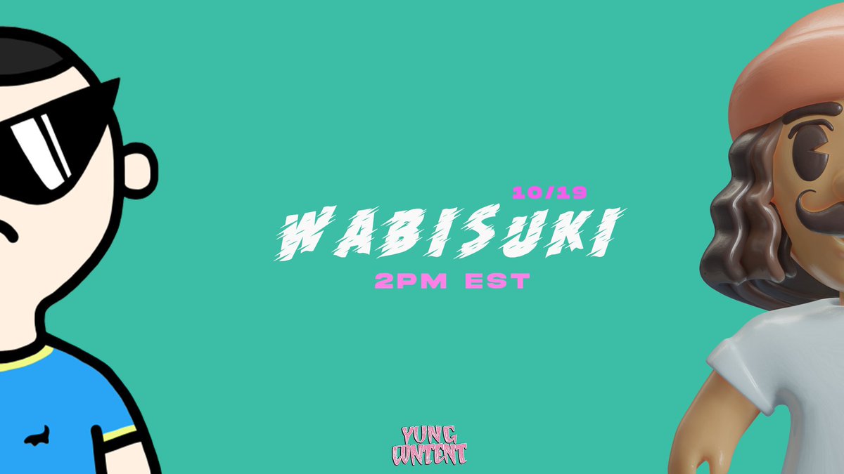YungShow's tweet photo. LIVE with the Sukis
Come Pop Out @WabisukiNFT 

Watch Now 📺

Youtube https://t.co/Ffjd2p4S0k
Theta https://t.co/ZOb3vFVXGh

#NFTs https://t.co/NjW0PulJCI