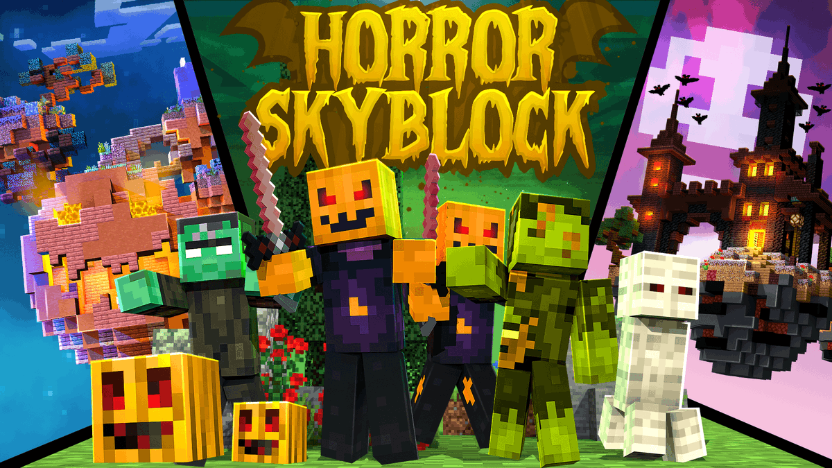 Can you survive the shuddering nights of Horror Skyblock? Play the spookiest Skyblock map in #Minecraft now! 👻

Trailer: youtu.be/E-k2phZcjIA