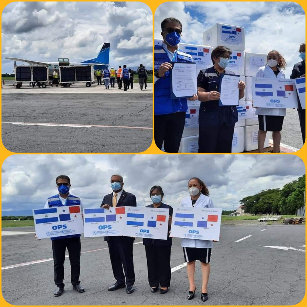#19octubre Llegan a #Nicaragua nuevo lote de vacunas AstraZeneca enviadas por #Panama a través del mecanismo de covax.
🇵🇦🤝🇳🇮 Viva la hermandad entre los pueblos!!!!
#UnidadParaLaProsperidad
#TodosJuntosVamosAdelante
#PLOMO19