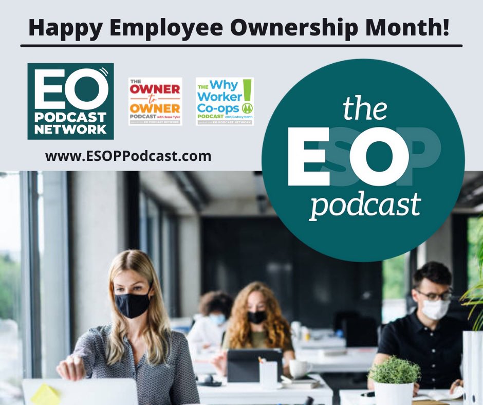 EO_VictoriaH's tweet photo. Happy Employee Ownership Month from the ESOP Podcast and the EO Podcast Network! 💚

#EO #EsOp #employeeowned #employeeowner #employeeownership #coops #collectives #IAMEO2021 #inclusivecapitalist #EOPodcastNetwork #whyworkercoops #ownertoowner #podcast #employeeownershipmonth https://t.co/ixeTfwTT43
