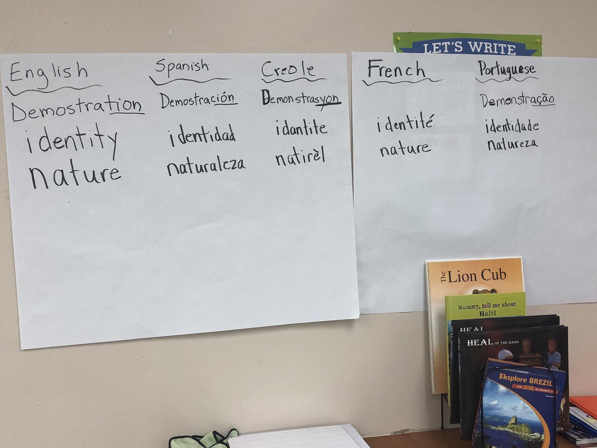 DWernerpbc's tweet photo. When you teach the Ss to look for cognates before reading the passage, they get excited bc they know some of the English words. #ELs_Can #cognates #GoToStrategies @EsolPbc @TradewindsMS https://t.co/Zmc6y0HPlw