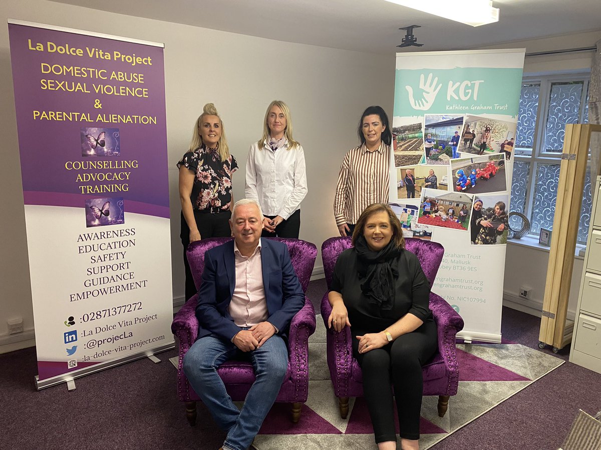 GrahamTrust's tweet photo. A huge thank you to Donna Marie and her team for hosting myself and #CouncillorRaymondBarr at #LaDolce Vita today. The Kathleen Graham Trust proudly supports the amazing work that you undertake. #DomesticViolence #domesticabuse #ParentalAlienationAbuse #intervention https://t.co/cRftC0Bel1