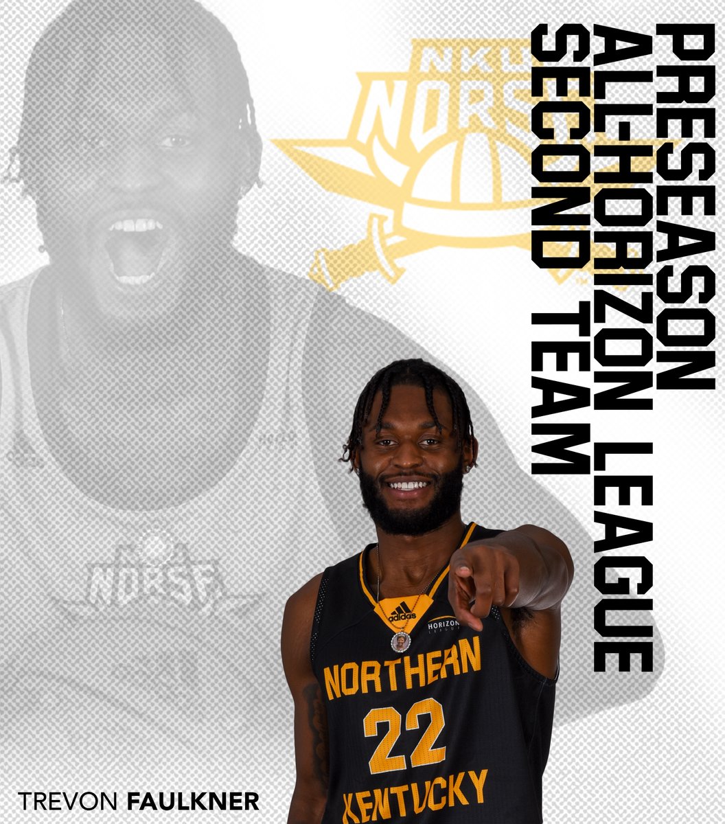 NKUNorseMBB's tweet photo. #HLMBB Preseason Poll
Norse are No. 3 ⬛️🟨

Preseason second team honors for Trevon Faulkner and Marques Warrick! 🔥🏀

🔗: https://t.co/DYv4HcRSuU 
#NorseUp https://t.co/NxHxw3M9J1