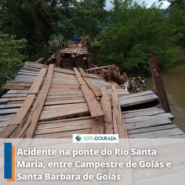 tvsdnoticias's tweet photo. O @cbmgo, em Trindade, foi acionado na manhã desta terça-feira, (19), para atender uma ocorrência de queda de veículo. O acidente ocorreu na ponte do Rio Santa Maria, na GO-154, entre os municípios de Campestre de Goiás e Santa Bárbara de Goiás. https://t.co/4pXIFVExZt