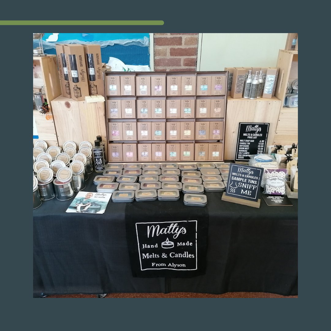 Meet one of our vendors!

Matty's Candles, Melts &amp; More from Alyson. Matty's pride themselves in their eco and vegan friendly products. 

#Hinckley #IndoorMarket #SupportLeicesterLocal #SupportYourLocal #Candles