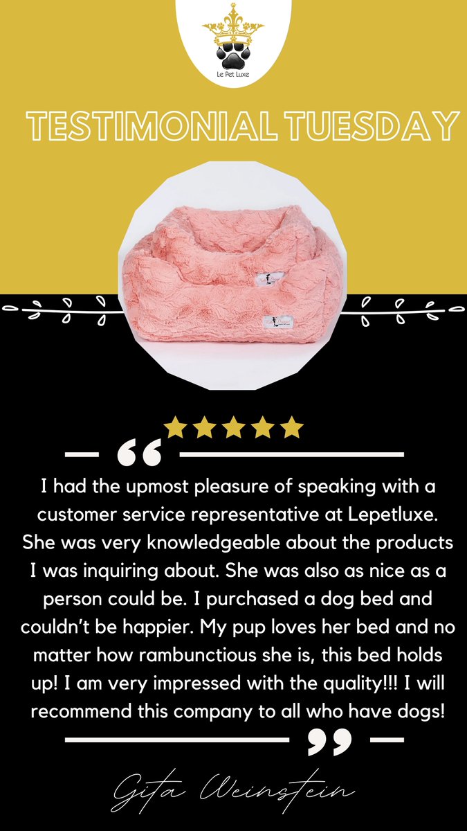lepetluxe's tweet photo. Look what our customers say about us👇
Get Great Pet Products For Your Fur Baby
BUY From https://t.co/CUkiH59Nlr
% of $ sales will support pet rescue.
#dogs #dogsoftwitter #likeforfollow #tuesdayvibe #tuesdaymotivations #TuesdayFeeling #Tuesday #followforfollow #RTforfollow https://t.co/A0FPSAu3fq