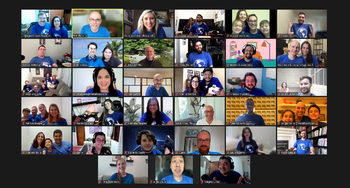 metaltoad's tweet photo. With over 70 people in attendance across two continents and in four time zones, we had our very first international team event last Friday. We can't thank the entire team enough for all their hard work and dedication.
#metaltoad  #celebratingsuccess #virtualcelebration https://t.co/txbaQ6yn8V