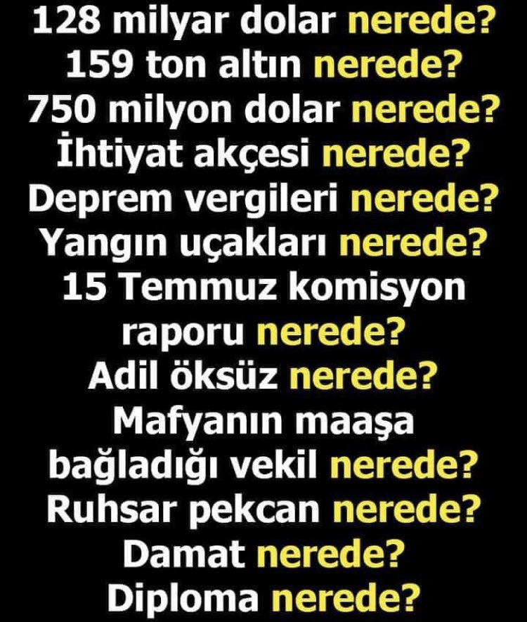 Nerede ? 
#MuhaliflerSoruyor