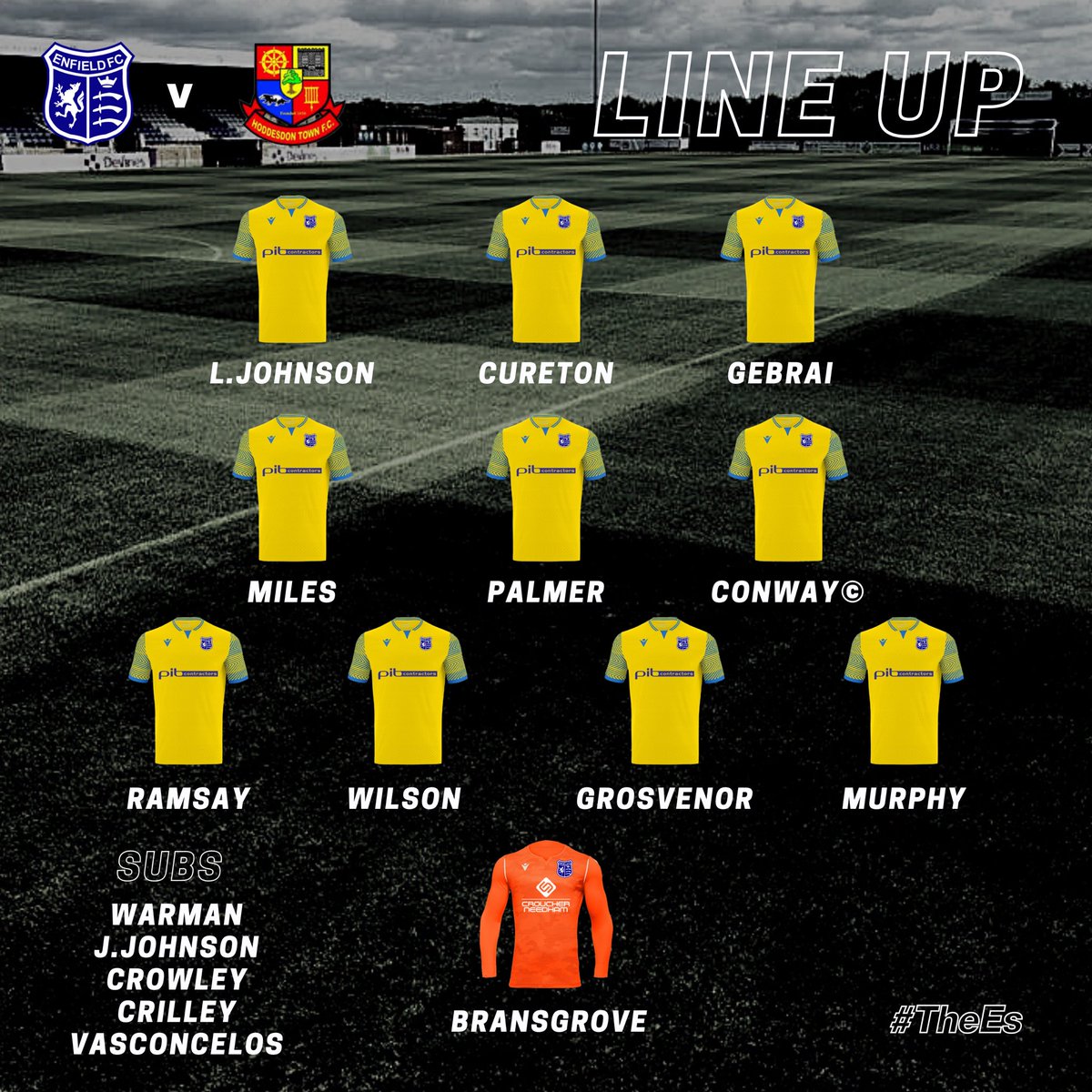 𝙎𝙏𝘼𝙍𝙏𝙄𝙉𝙂 𝙇𝙄𝙉𝙀 𝙐𝙋

The E’s make a few changes for tonight’s <a href="/HertfordshireFA/">Hertfordshire FA</a> Senior Cup clash against <a href="/HoddesdonTownFC/">Hoddesdon Town Football Club</a> 

No match updates tonight but we will post the full time result ! 🔵⚪️

#TheEs