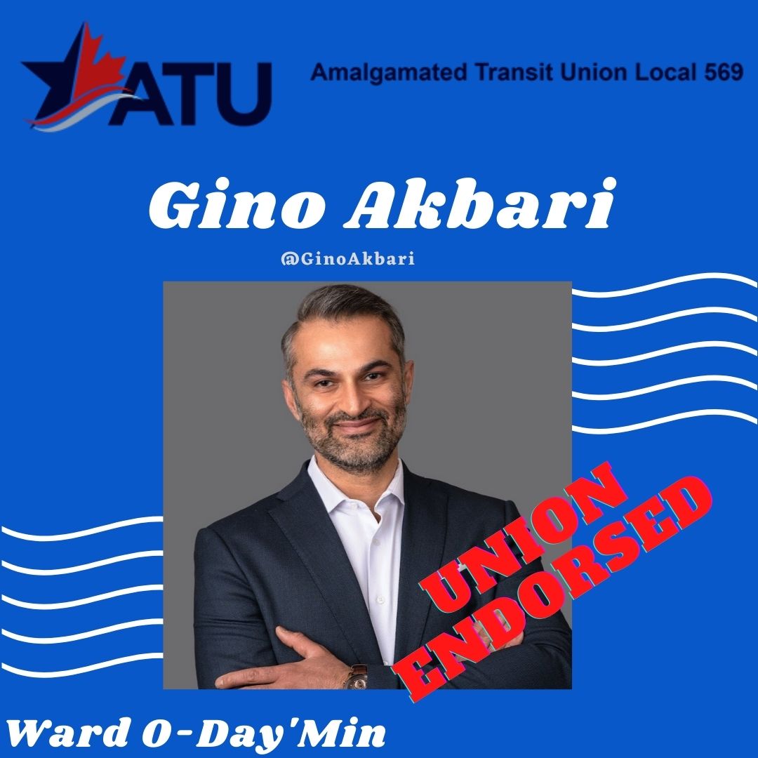 ATULocal569's tweet photo. @GinoAkbari  Congratulations for an amazing run for City Council. We’re already looking forward to the next election where this will be a different kind of message!

ATU Canada #yegcc #yegmayor #yegvotes https://t.co/oKk9zQePoD