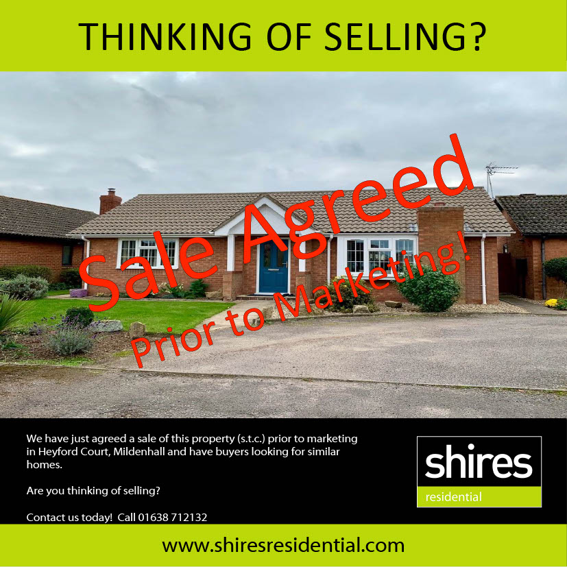 ShiresRes's tweet photo. Sale agreed prior to marketing!! Located on the popular Comet Way development in Mildenhall this extremely well presented detached bungalow was snapped up prior to active marketing to a pre-registered and qualified buyer. Looking to sell? Call 01638 712132 for a FREE valuation. https://t.co/Aexd3jqjvk