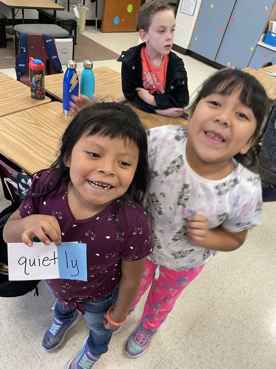 GoodrowKellie's tweet photo. 🎶 Musical suffixes?  Of course!  Making learning fun in 2nd every day! @R_M_Moore_Elem @_DrAbbyMay https://t.co/QpXzl1PKSi
