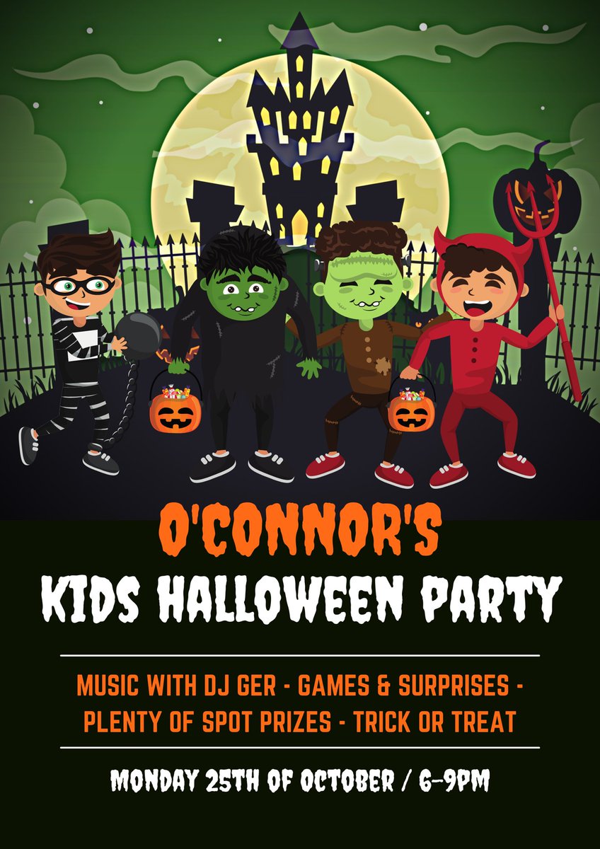 Entertainment update for this weekend - everything will take place in our marquee due to gov guidelines 🙌🏻

• Sat 23rd Shamrockers - 9pm-12am
• Sun 24th Annual Halloween Party with DJ Ger - 9:30pm-late
• Mon 25th Kids Halloween Party with DJ Ger - 6-9pm