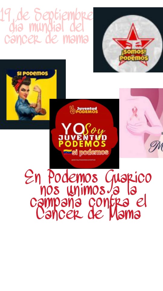 #DiaMundialdelCancerdeMama #OlaDeSolidaridadPorAlexSaab Hoy recordándote a ti y a todas nuestras mujeres venezolanas que evitemos el cáncer de mama #TocateParaQueNoTeToque <a href="/NicolasMaduro/">Nicolás Maduro</a> <a href="/DidalcoBolivar/">Didalco Bolívar</a> <a href="/SiPodemos_Vzla/">PARTIDO SOCIALISTA PODEMOS (CUENTA OFICIAL)</a> <a href="/josemvasquez/">José Vásquez</a> <a href="/DonaireDonald/">Donald Donaire</a>