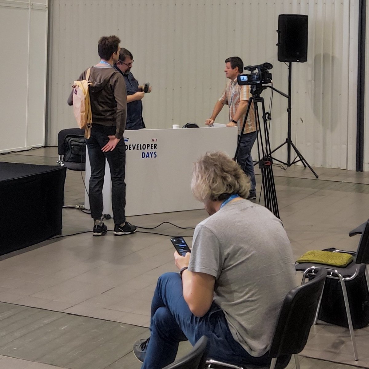 konradpolek's tweet photo. Such a pity that Edgar didn't manage to recruit @richcampbell to our @SimCorp family. Funny day at @developerdayspl nevertheless 😉 https://t.co/uRvqBmiuez