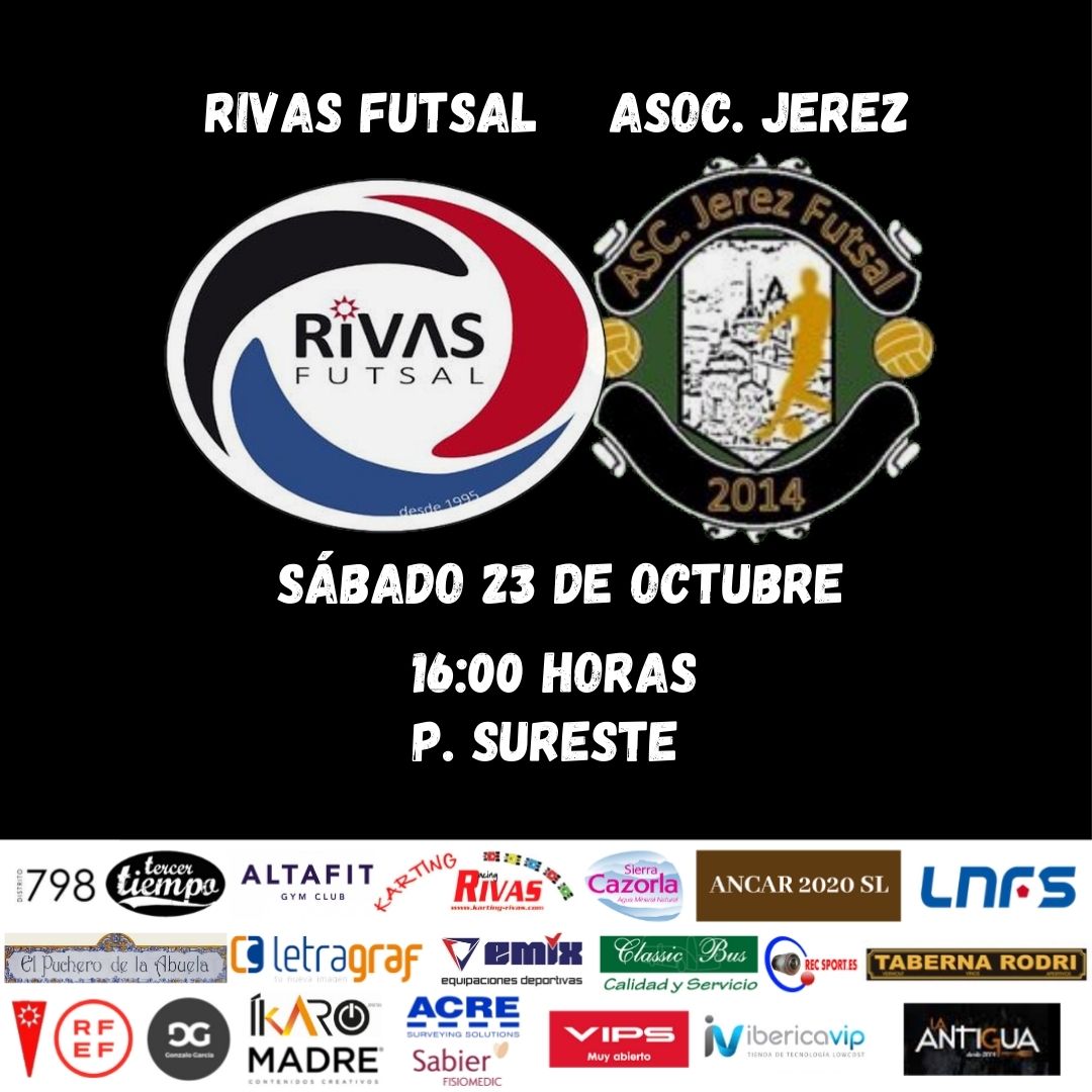 ⚽PARTIDO DE ALTOS VUELOS
🎯 6ª Jornada de liga
📅 Sábado 19 de octubre
🕖16:00 horas
🎟️Precio 3€
🏟️Parque Sureste
➡️ Entradas en taquilla
#RivasFutsal #UnaNuevaIlusión