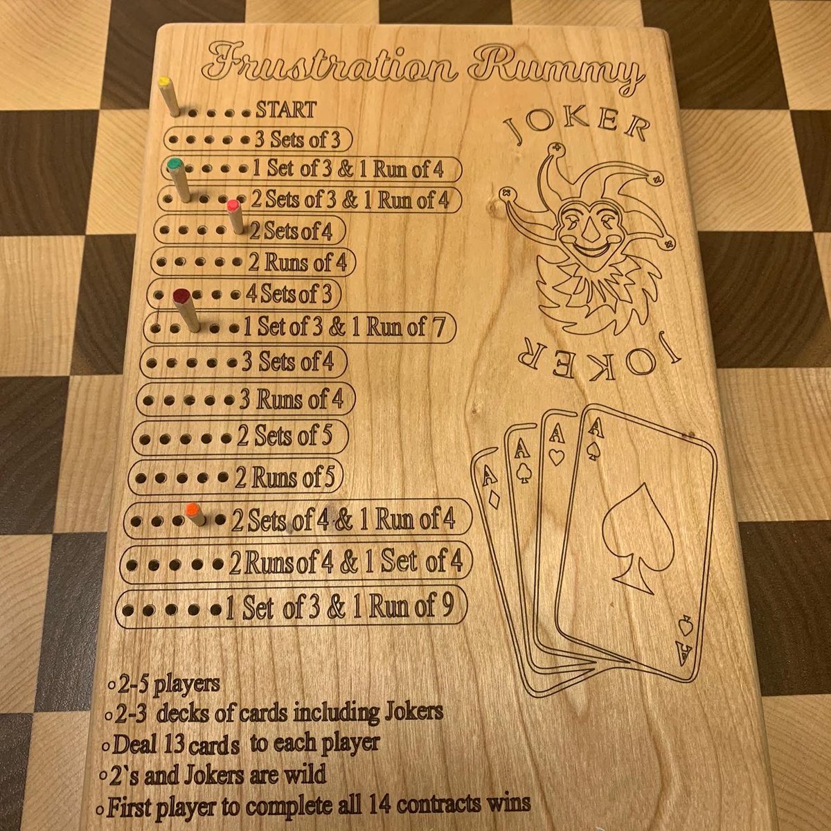 lakesidecustom9's tweet photo. Canadian made Hardwood frustration rummy game boards now available at https://t.co/IdK6iGoslc offering shipping within Canada. More items online as well https://t.co/cQF2No9esW