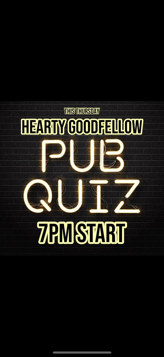 HeartyFellow's tweet image. Test your knowledge with our quiz night this Thursday…