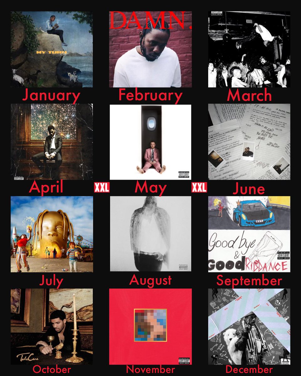 XXL's tweet photo. Your birth month is the only album you can listen to 💽

Who you got? ⬇️⬇️⬇️ https://t.co/oPt0gTMG7a