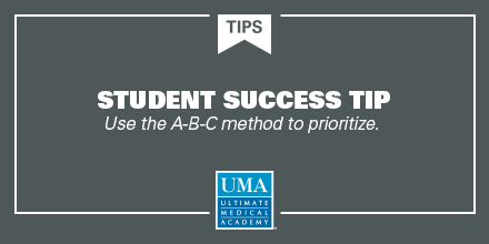 UltimateMedical's tweet photo. The A-B-C method to prioritizing tasks works like this. Write down all tasks that are pending. Then assign each task an A, B or C:
A β must be completed today
B β would be nice to finish today
C β can be pushed to tomorrow if necessary
#TipTuesday #SettingPriorities https://t.co/8dPOGQETzL