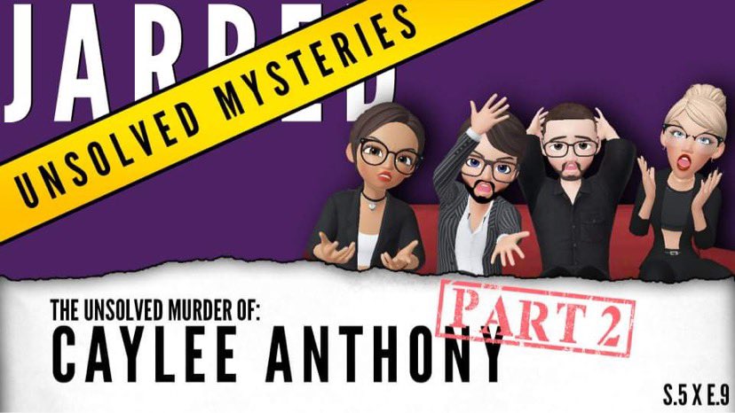 JarredOfficial's tweet photo. Episode 9! Jess brings us part 2 about the unsolved murder of Caylee Anthony. We are in the final leg of our unsolved mysteries season!
#CayleeAnthony #UnsolvedMysteries #JARRED

Join us for the live premier on YouTube at 8:00pm GMT/3:00pm EST. Follow the link in our bio! https://t.co/PPZEoQAFAu