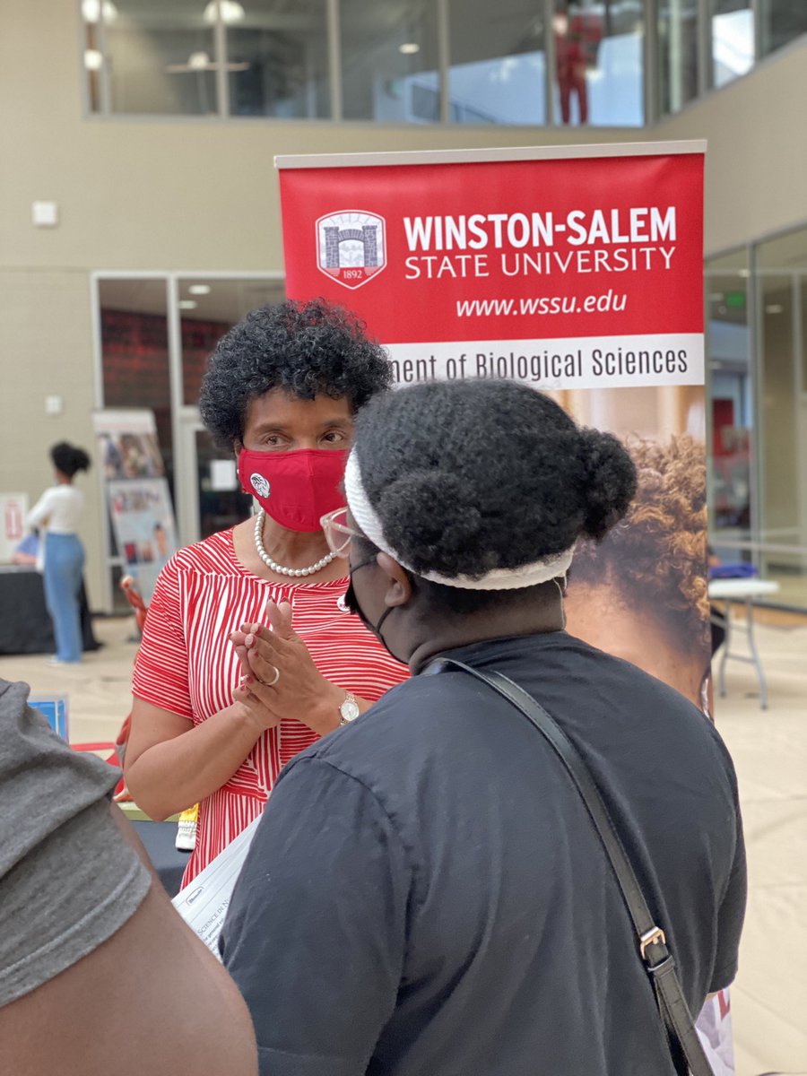 WssuBiology's tweet photo. @WSSUBiology at Fall Open House engaging our #futurerams. #WSSU #bethenext #hbcu #STEM https://t.co/Hwbg2yKigW