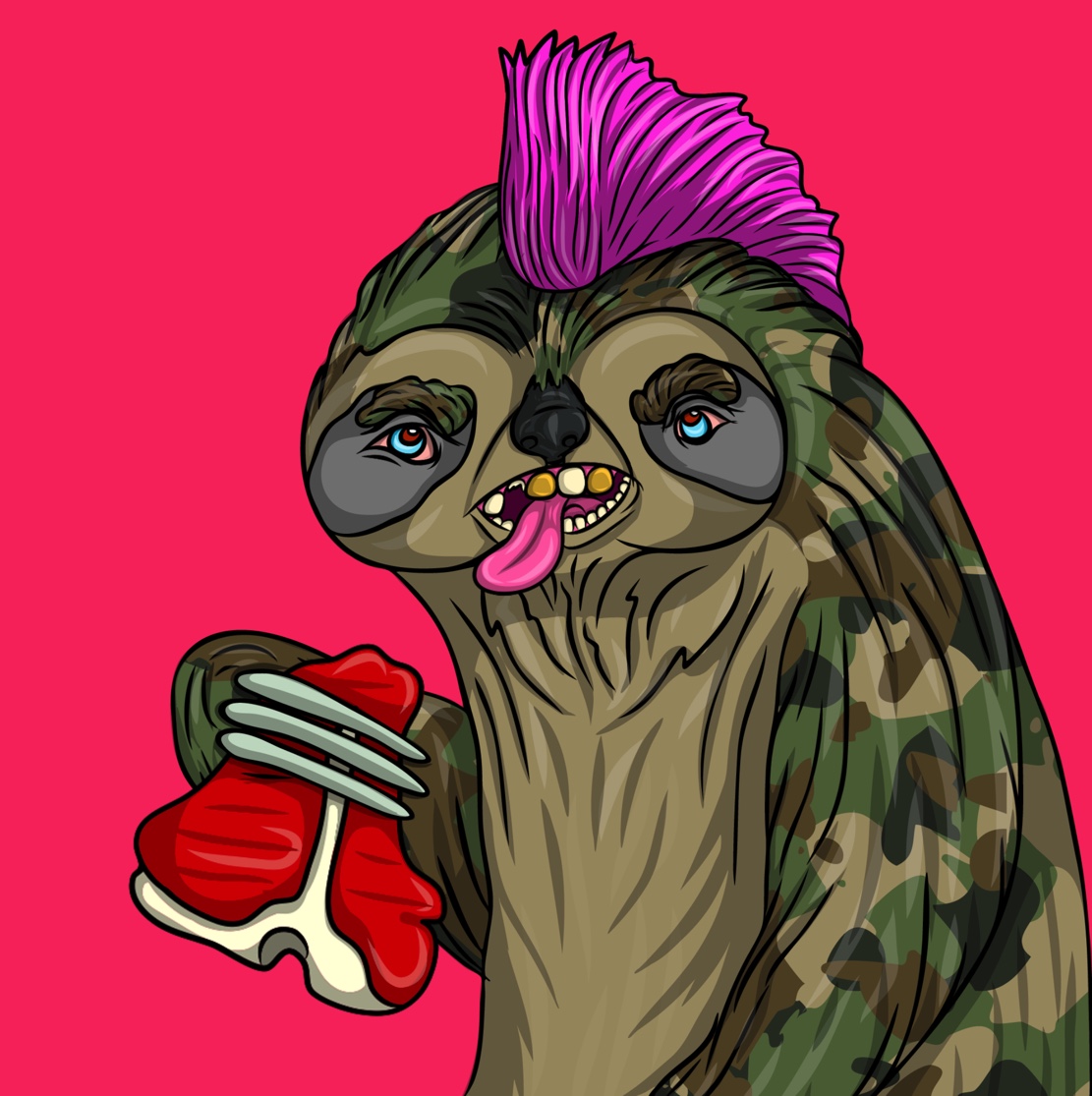 ThePhunky1's tweet photo. Shiloh "Madcap" Johansen

Easily the most absolutely iNsAnE member of the entire #SleazeGang, this dude is cRaZy. Running into traffic to headbutt cars, barking like a dog at people on the street, he'll do ANYTHING on a dare 🦥

Oh, and meat? Only raw. All the time.
#NFT #nftart https://t.co/suuqKm13qe