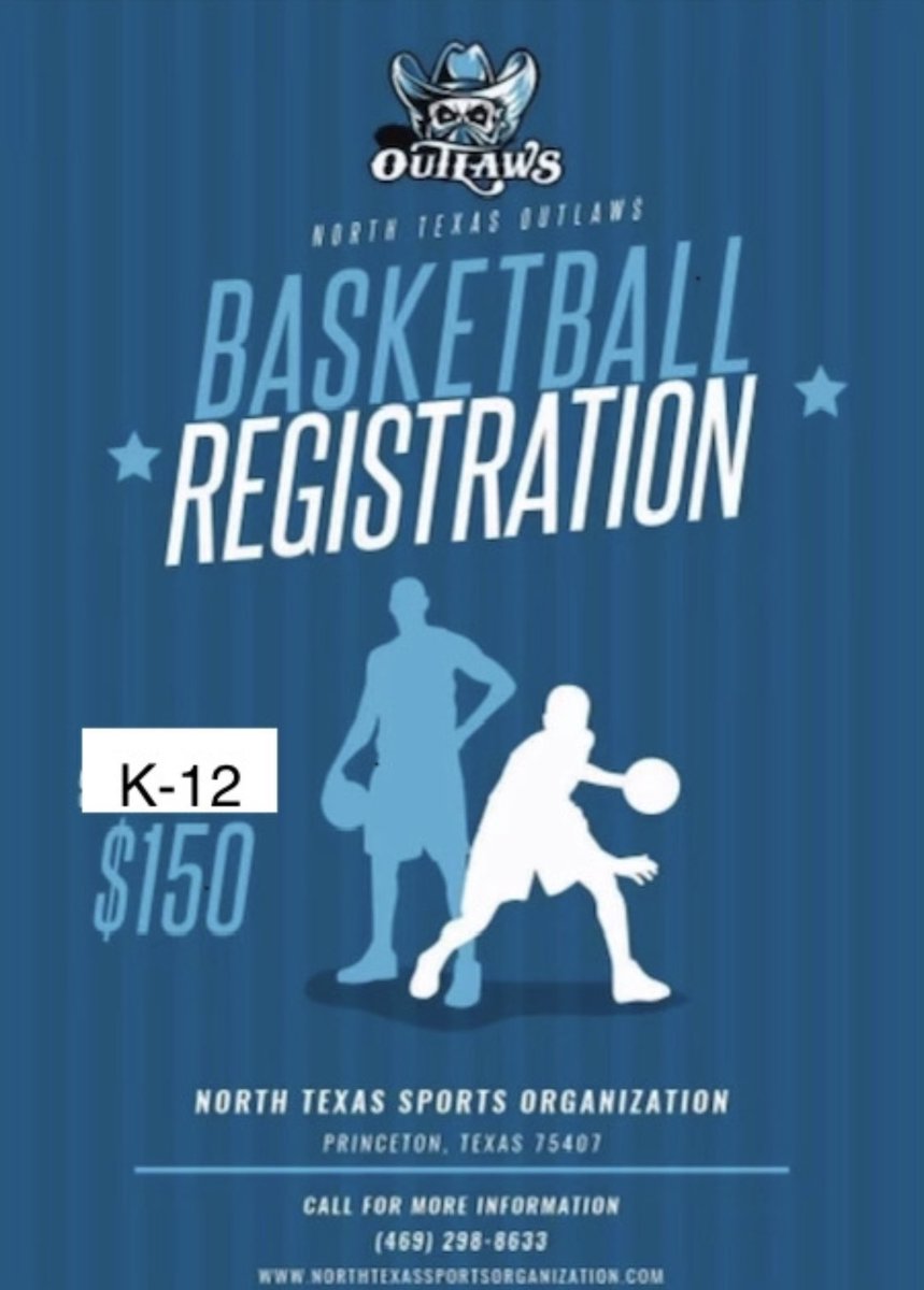 Onationwinns's tweet photo. Basketball Registration is open!! Visit https://t.co/XHJzcX5kye to signup. K-6th grade open registration boys and girls. 7th-12th grade tryouts begin 10/25-10/28 at Lowe Elementary 450 Beauchamp blvd 630-8.
**********Registration ends 10/31*****************
#NTSO #princetonTX https://t.co/i7eCeOcyjf
