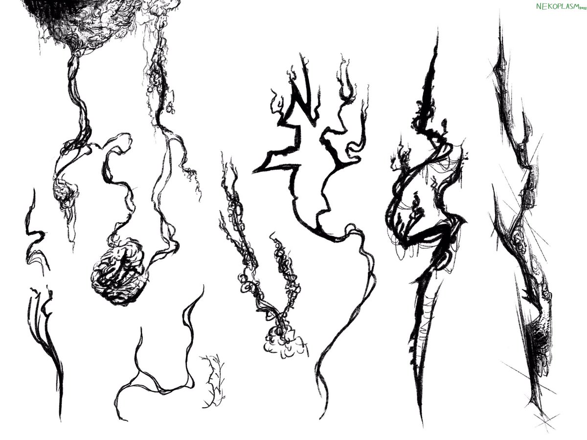 nekoplasm's tweet photo. Some natural textures #digitalart #procreate #art #drawing https://t.co/Tvxzl5l9g5