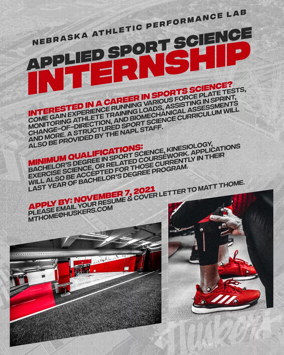 HuskersNAPL's tweet image. 🚨🚨Excited to post 2 new unpaid internship opportunities with our team! Seeking motivated individuals looking to gain sports science and/or sports analytics experience in an applied space🔥📈📊
Check out postings below for more details 👇👇