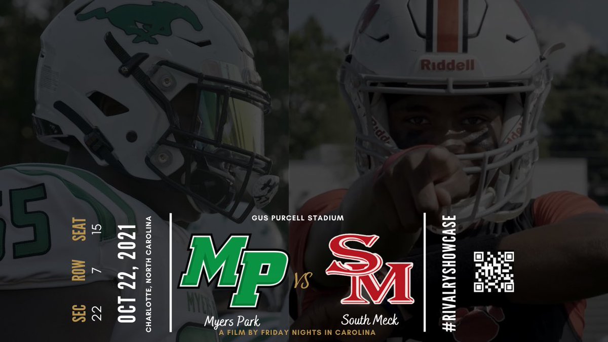 🚨 Game of the week🚨

📍Charlotte 

Myers Park 🐴
🆚
South Meck 🐾

Gonna be a 🎥 , who’s showing out?
#FridayNightsinCarolina