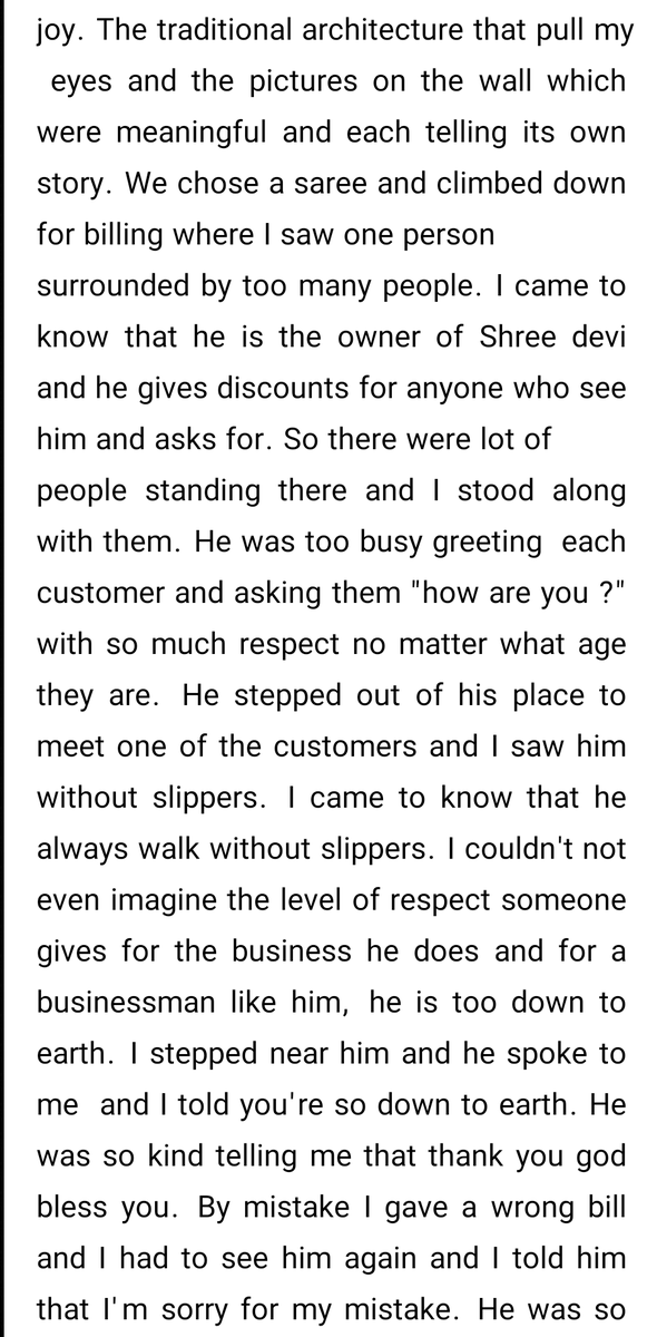 ram_2404's tweet photo. This is about "An interesting person in Coimbatore" who we actually not speak a lot about. I couldn't stop writing this down after seeing such a humble person like him. Mr.Sivaganesh,MD Shree devi textiles. Do give it a read. 
#Coimbatore #ShreeDeviTextiles #MrSivaganesh #people https://t.co/GCmpthcDPi