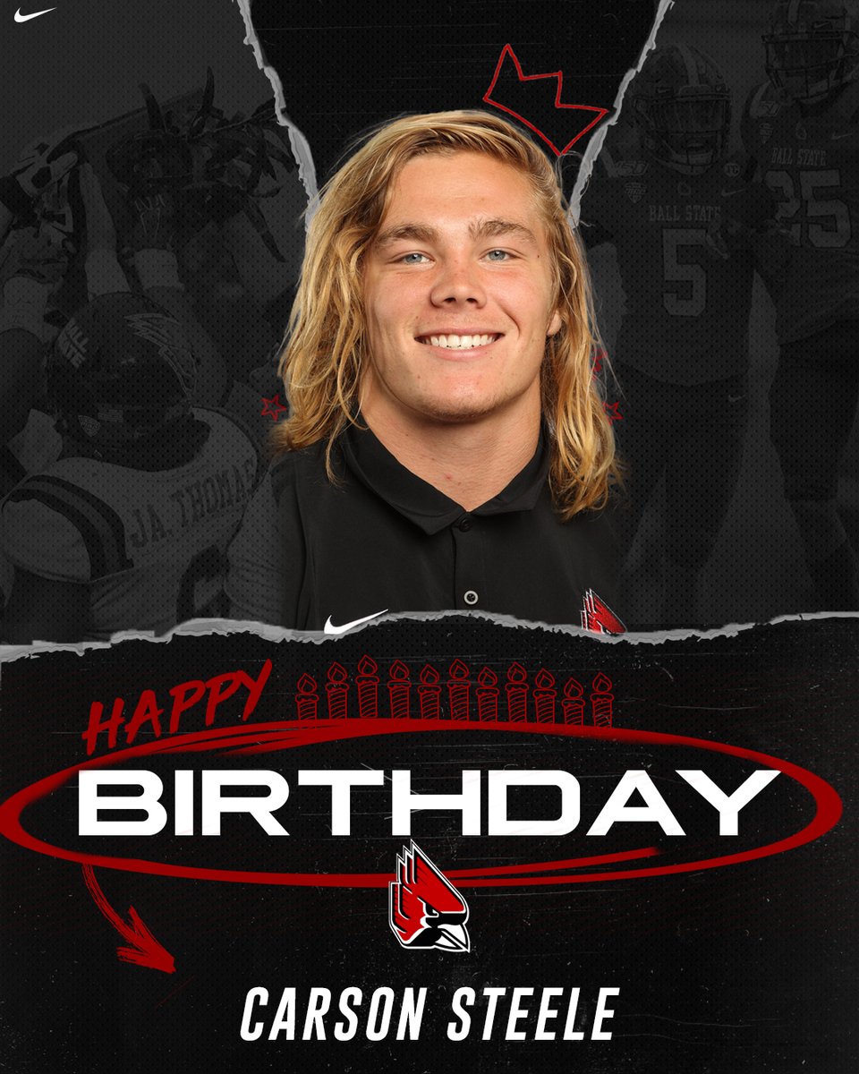 BallStateFB's tweet photo. A very Happy Birthday to Freshman Running Back Carson Steele! @carsonsteele30 https://t.co/WkahaMVl3y