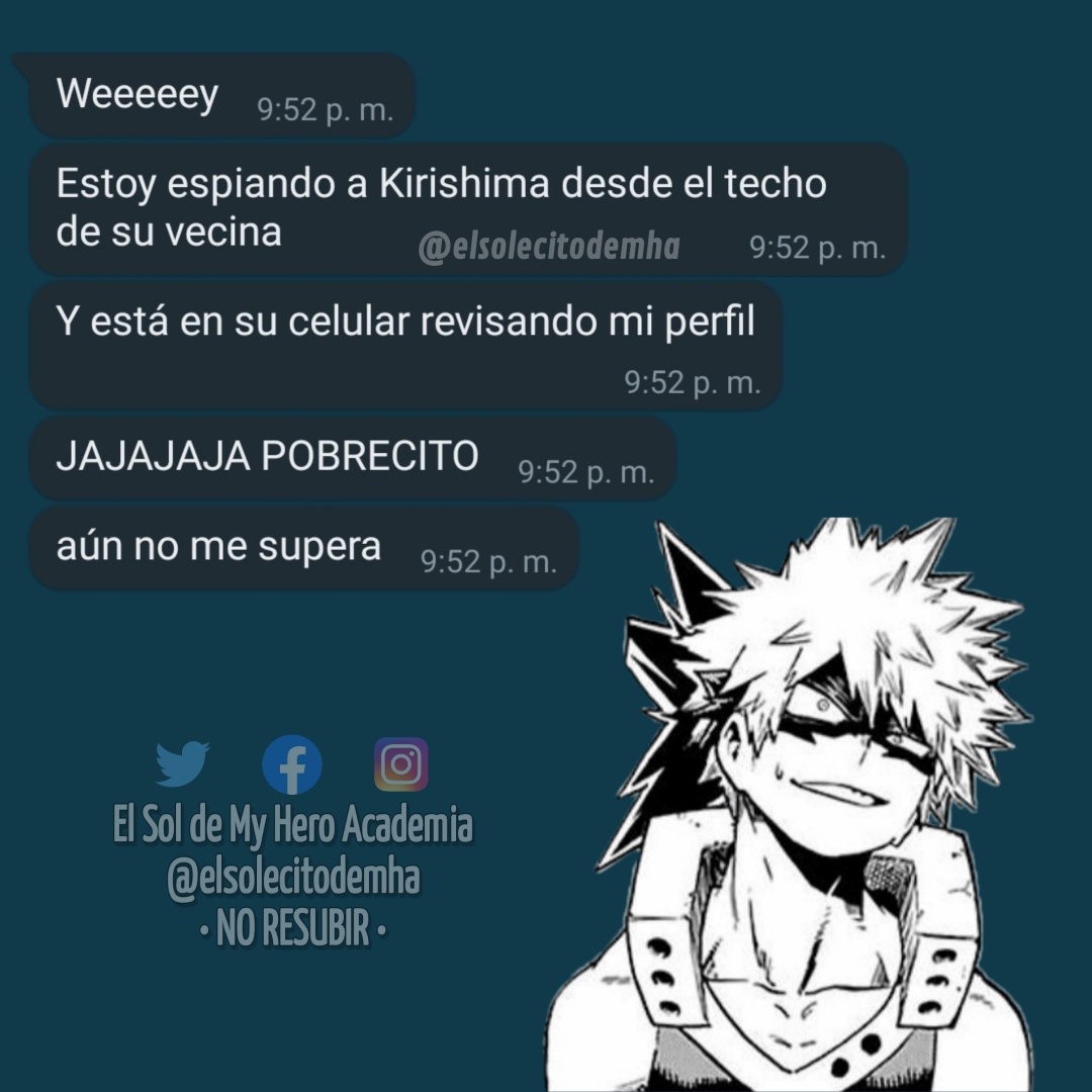 Elsolecitodemha's tweet image. Contexto: Kirishima y Bakugo son héroes profesionales y terminaron xd
