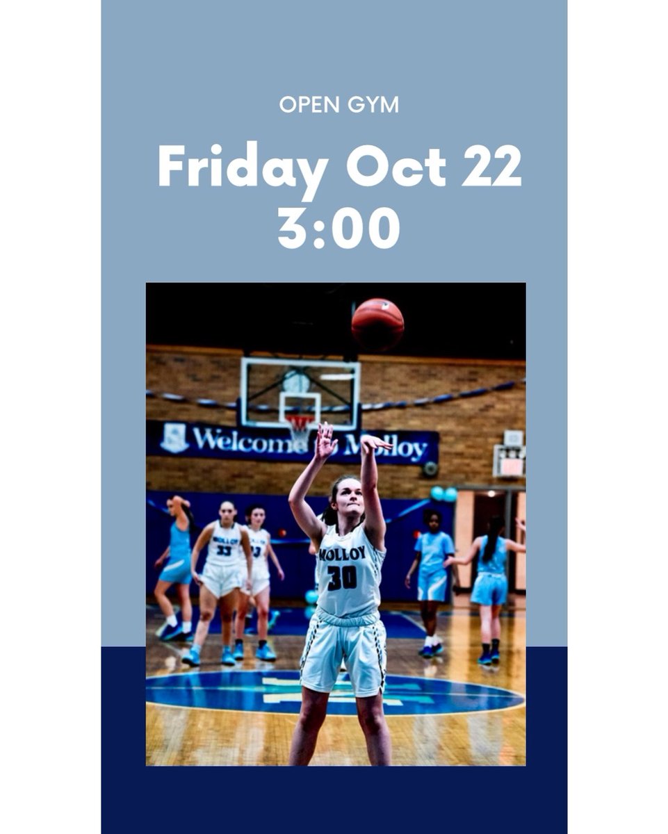 Molloygirlsbb's tweet photo. Open Gym 10/22 3:00
College coaches please contact Coach Joe 347-219-4447 https://t.co/XAyOzcZpCF