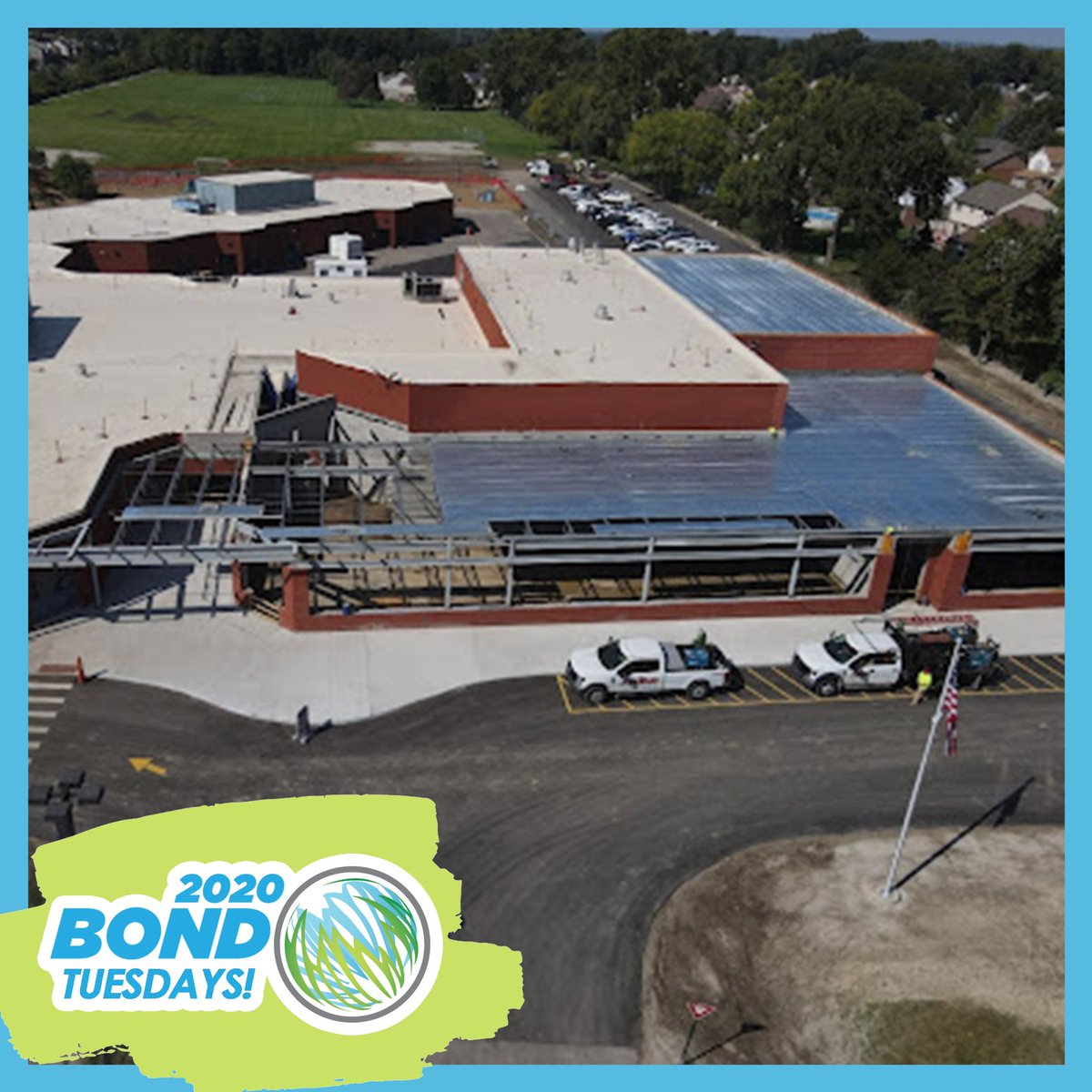 PCCS_Official's tweet photo. The new additions at Field Elementary include a new roof! Our learning environments are being transformed thanks to your support!!!
#ThanksPCCSCommunity #2020Bond #PCCSCreatingtheFuture
#LearnPrepareThrive https://t.co/NyEcxAdR9f