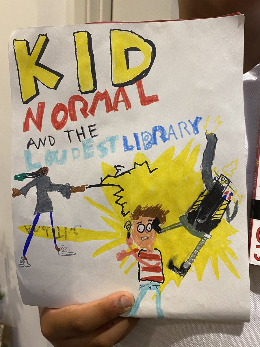 DivisionalPDNGH's tweet photo. Reading another Kid Normal book means drawing another Kid Normal picture. This time all by himself! @gregjames #kidnormal ❤️🤍💛 https://t.co/DCNNaV3a2s
