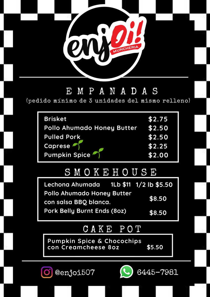 enjoi507's tweet photo. Hola gente!! Estamos tomando pedidos para este sábado 23 oct. https://t.co/gwPHDxB2uE