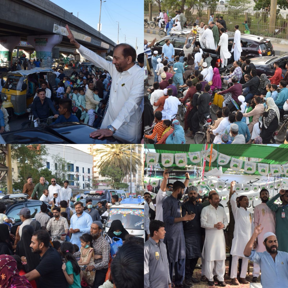 NailaQureshi190's tweet photo. سربراہ تنظیم #MQMPakistan بحالی کمیٹی @DFSMQM نےواٹر پمپ سےنمائش چورنگی کی جانب جانےوالے #جشن_عید_میلاد_النبیﷺ  کےجلوس میں شرکت کی ڈسٹرکٹ ایسٹ تین ہٹی پرتنظیم بحالی کمیٹی کی جانب سےجلوس کےشرکا کیلیےلگائےگئےکیمپ کابھی دورہ کیا اورکارکنان کی حوصلہ افزائی کی https://t.co/xm2SpHlR1f