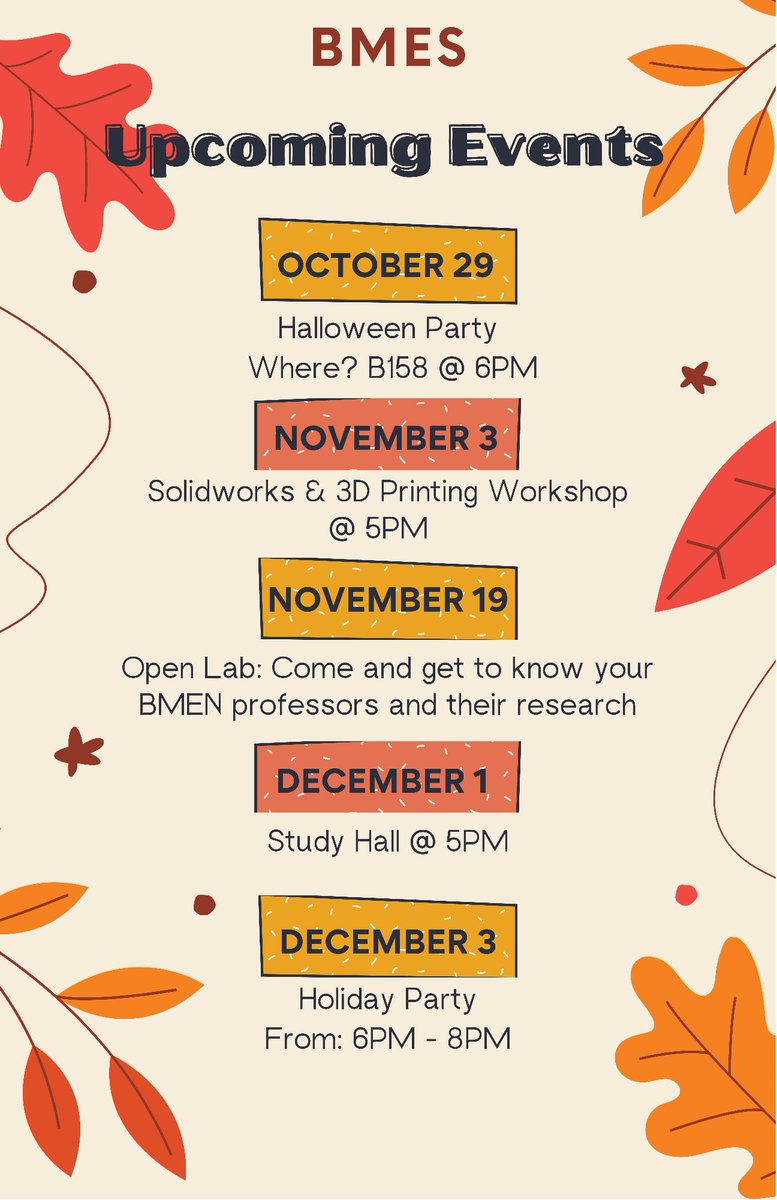 Mark your calendars for our upcoming events ✍️ 
#unt22 #unt23 #unt24 #unt25 #bmes #untbmen